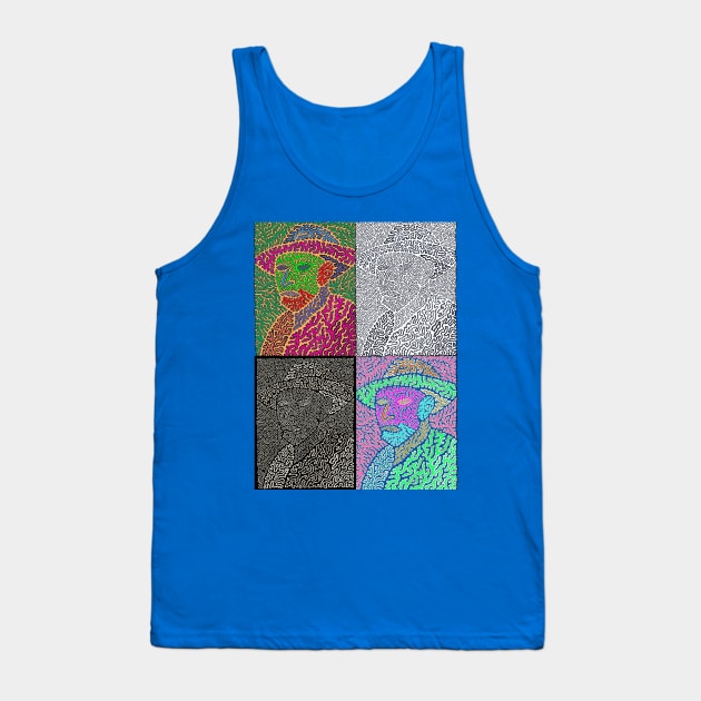 Van Gogh Portrait - Pop Art Style Montage Tank Top by NightserFineArts